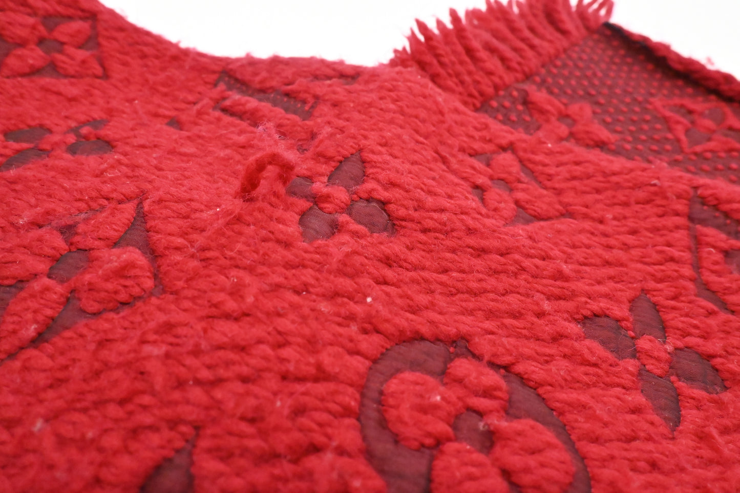 Louis Vuitton Logomania Scarf in Red Wool and Silk