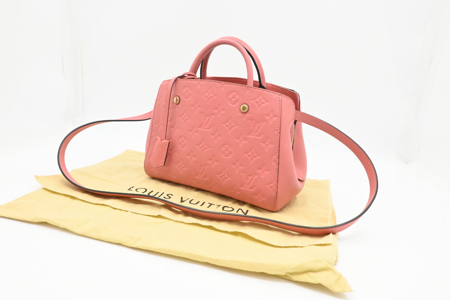 Louis Vuitton Montaigne BB in Pink Empreinte Leather