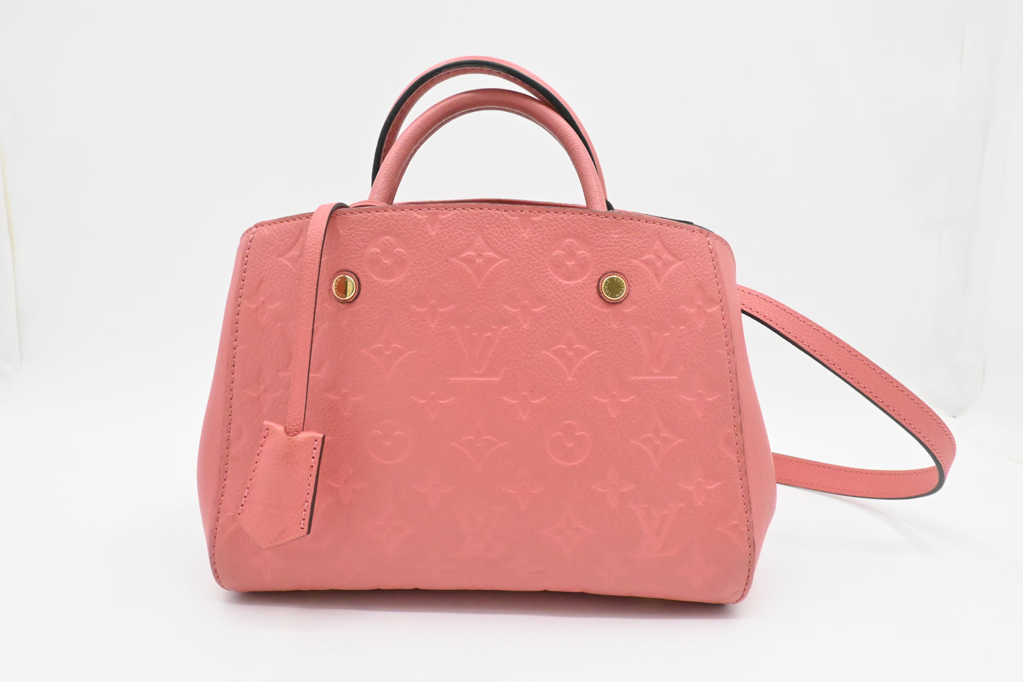 Louis Vuitton Montaigne BB in Pink Empreinte Leather