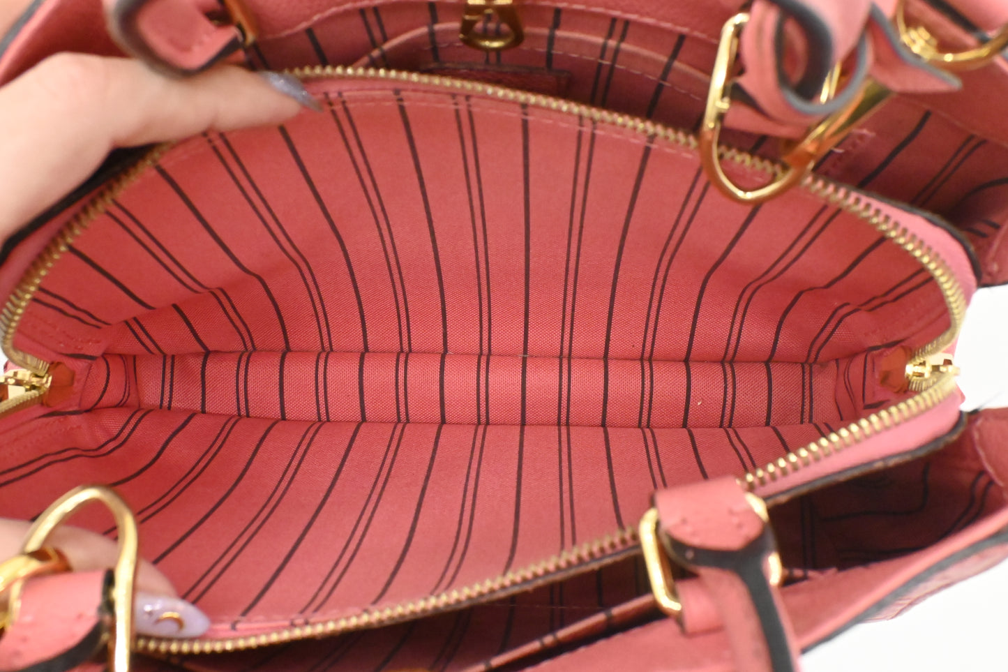 Louis Vuitton Montaigne BB in Pink Empreinte Leather