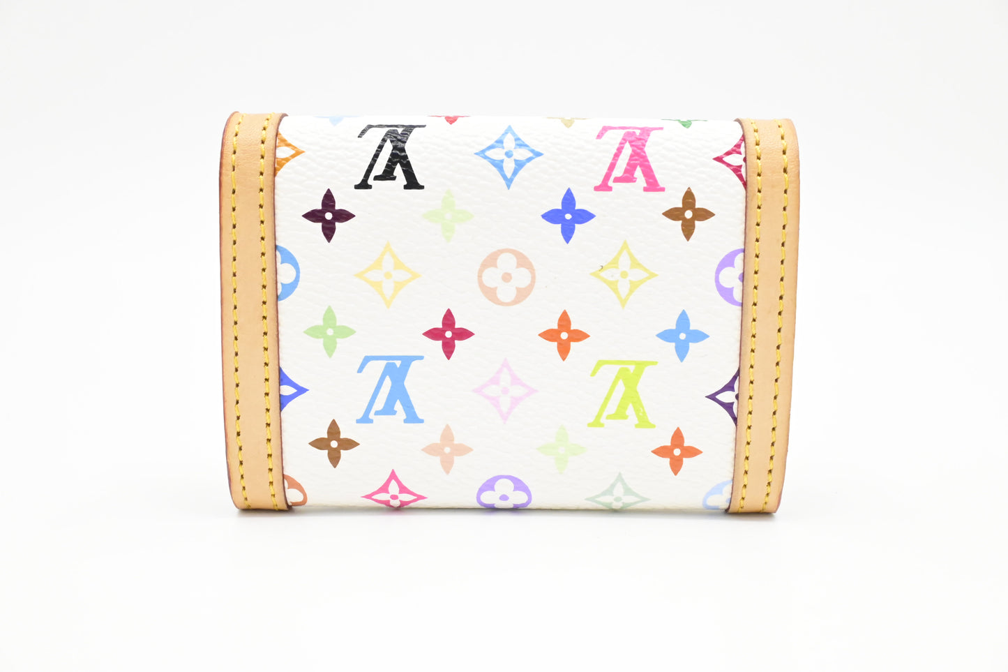 Louis Vuitton Coin Case in White Multicolor Monogram Canvas