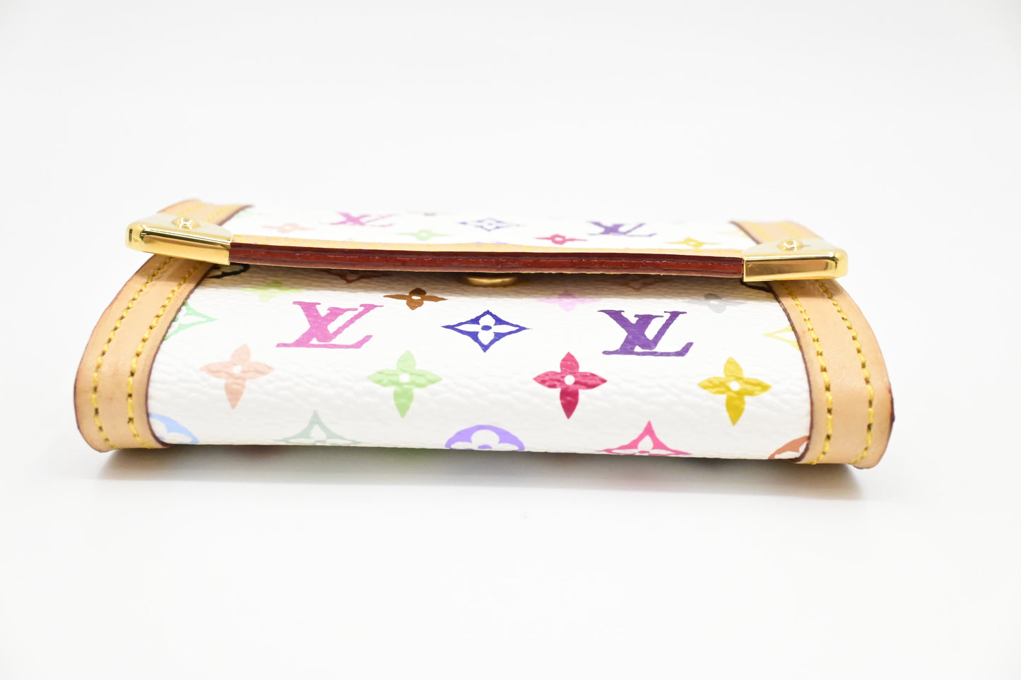 Louis Vuitton Coin Case in White Multicolor Monogram Canvas