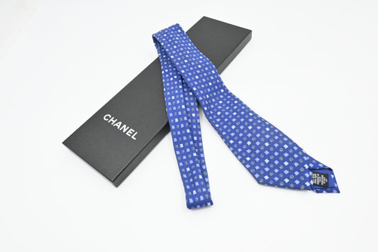 Chanel Tie in Blue Silk