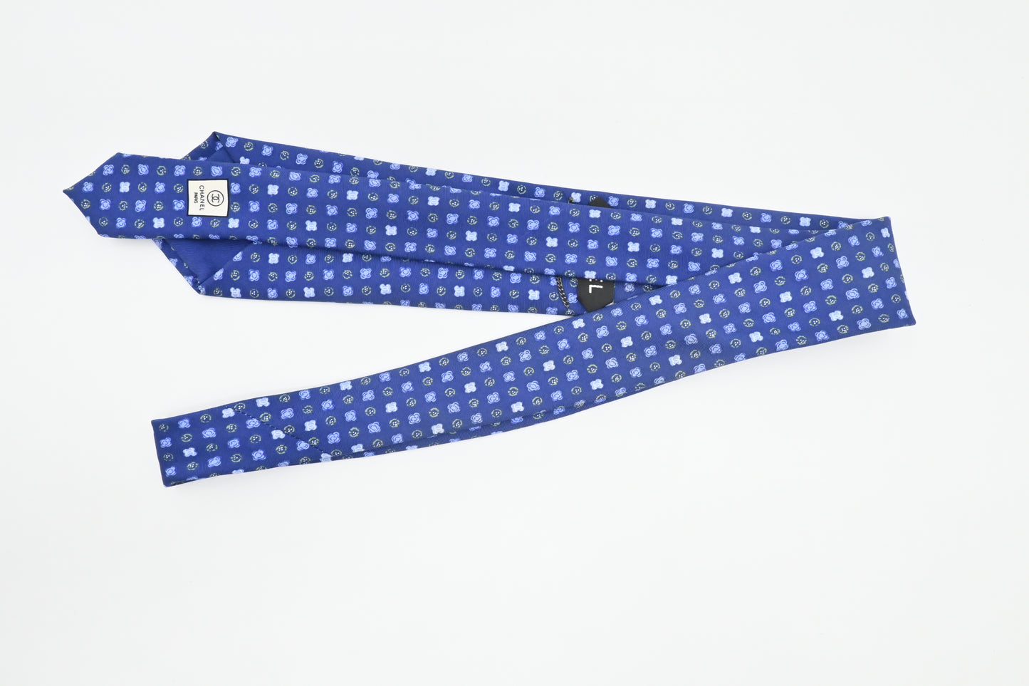 Chanel Tie in Blue Silk