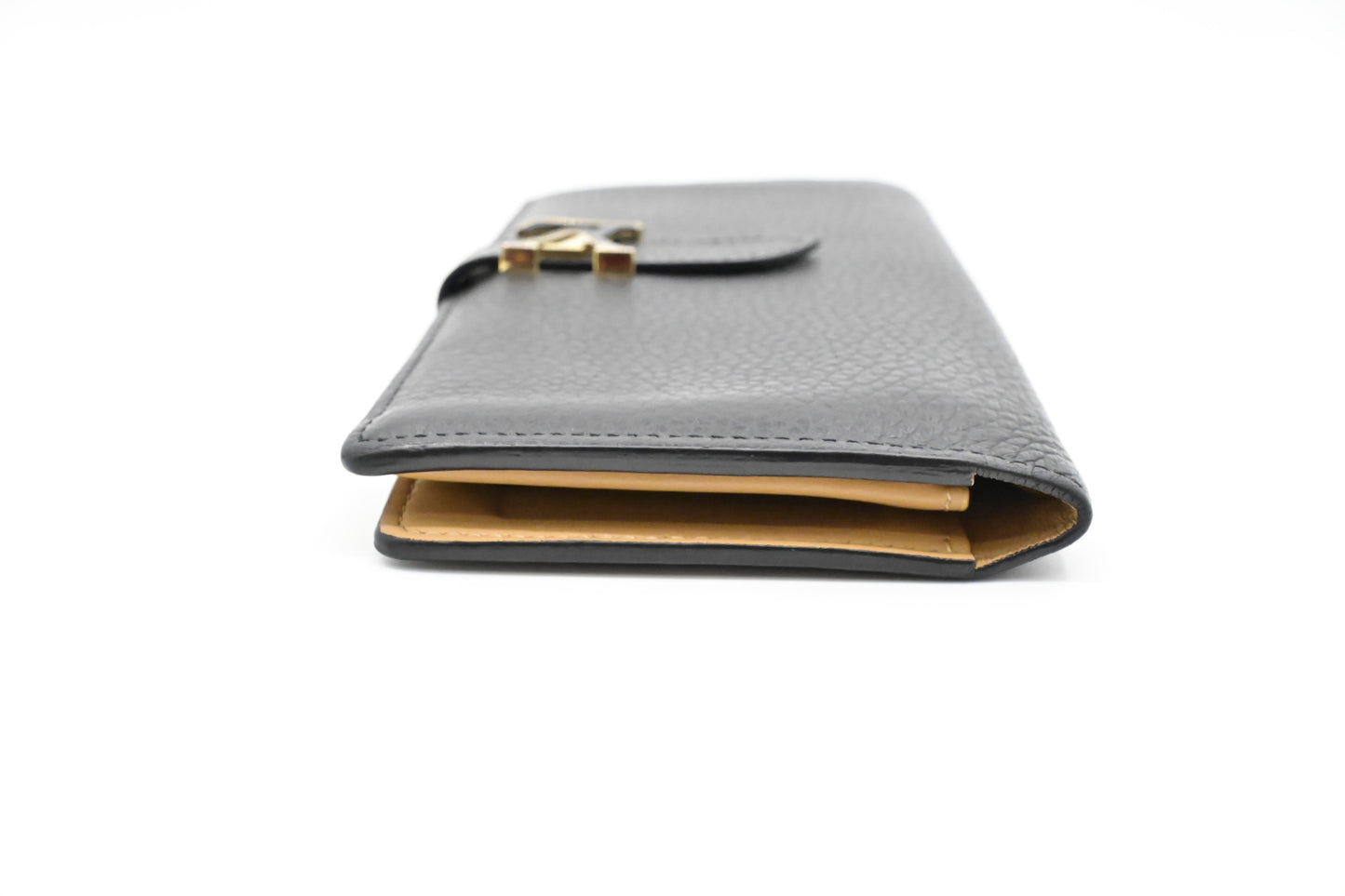 Louis Vuitton Vertical Wallet in Black Tarillon Leather