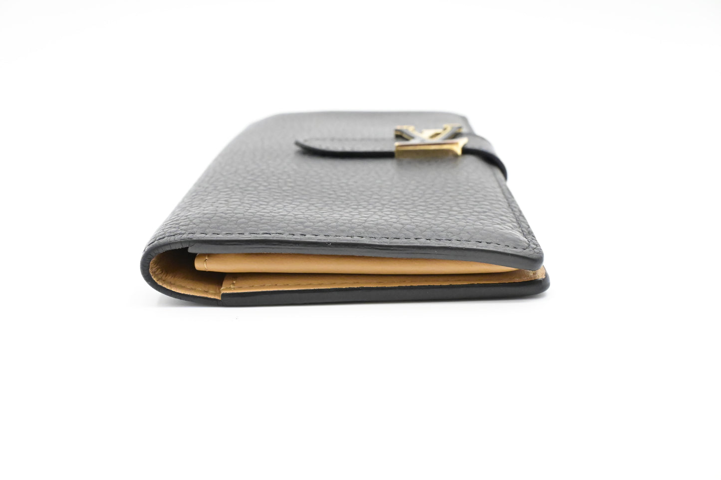 Louis Vuitton Vertical Wallet in Black Tarillon Leather