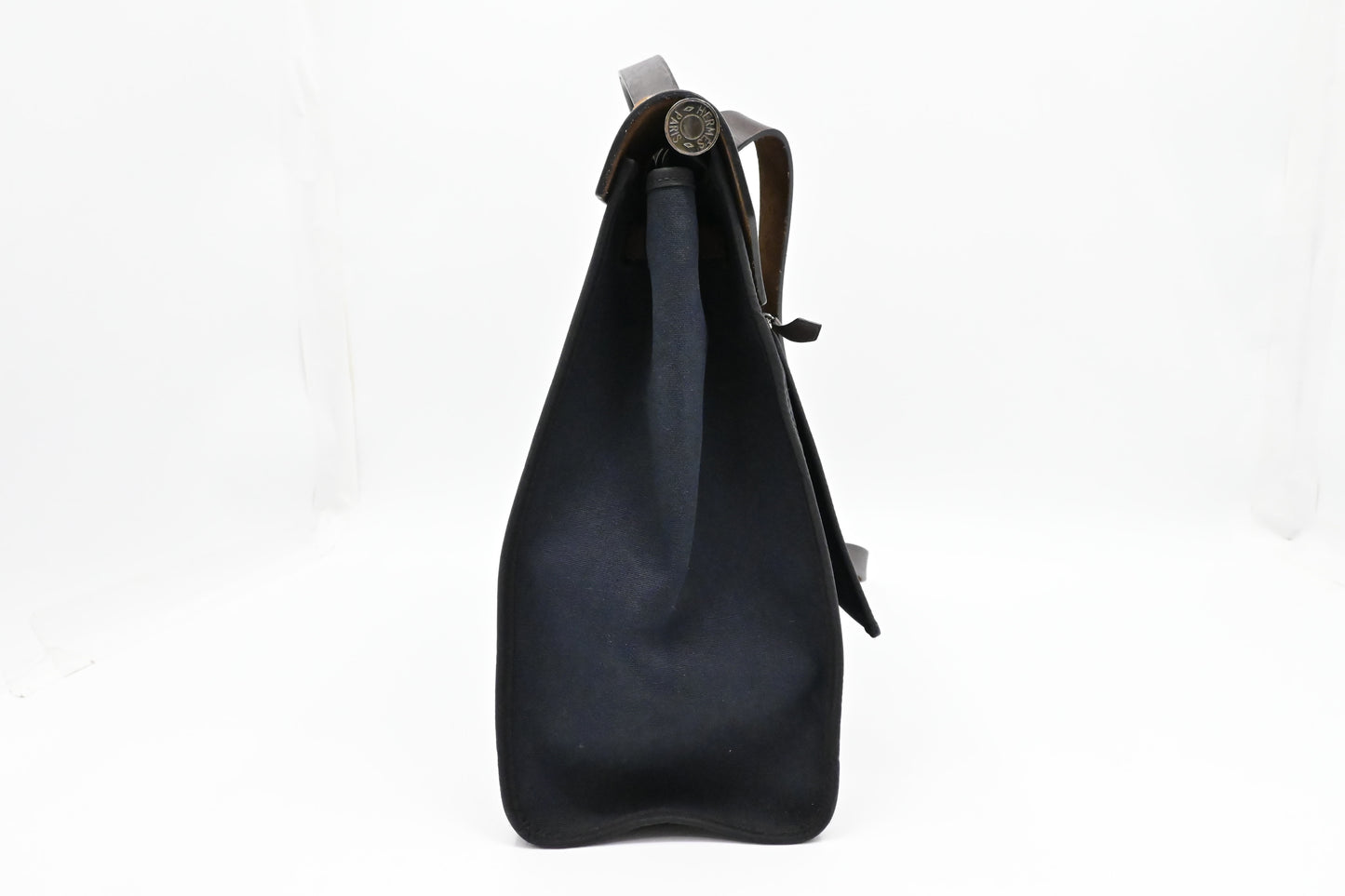 Hermes Herbag Zip 36 in Black Canvas