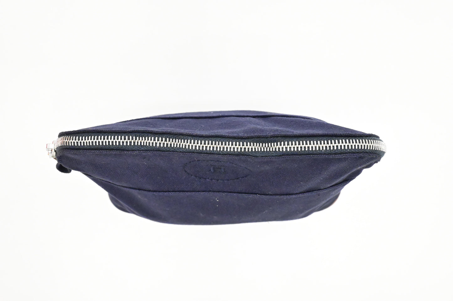 Hermes Mini Bolide Pouch in Navy Canvas