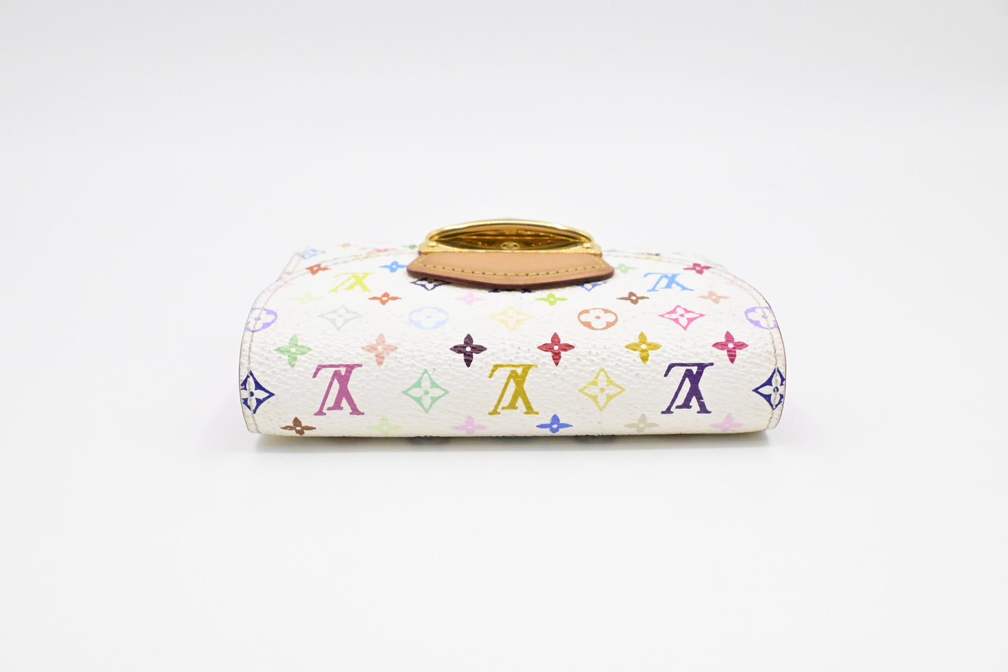 Louis Vuitton x Takashi Murakami Joy Wallet in White Multicolor Monogram Canvas