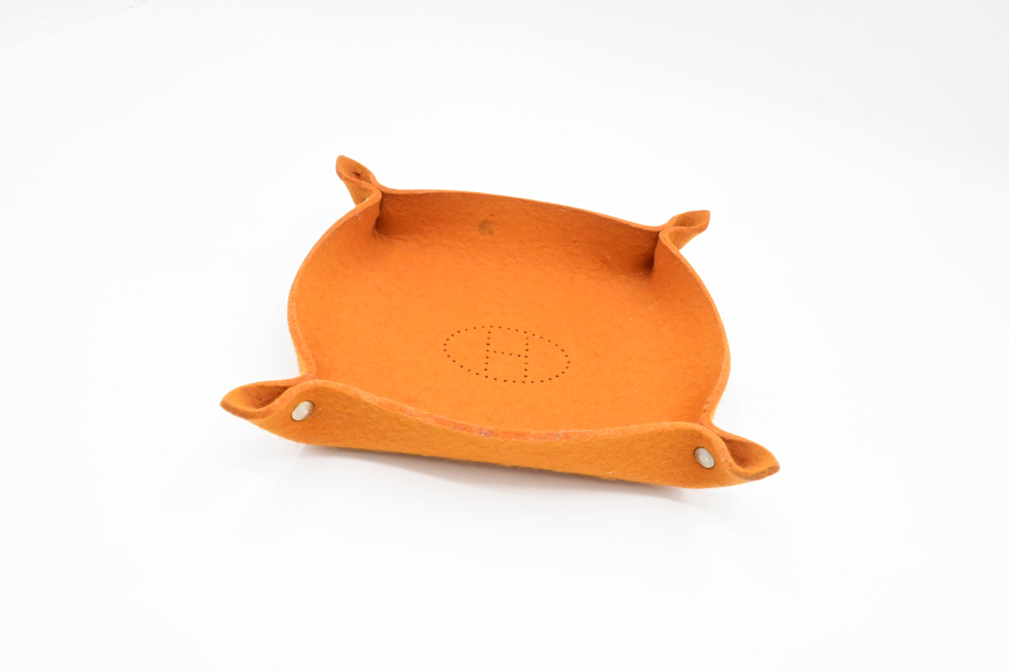 Hermes Jewelry Tray in Orange Felt