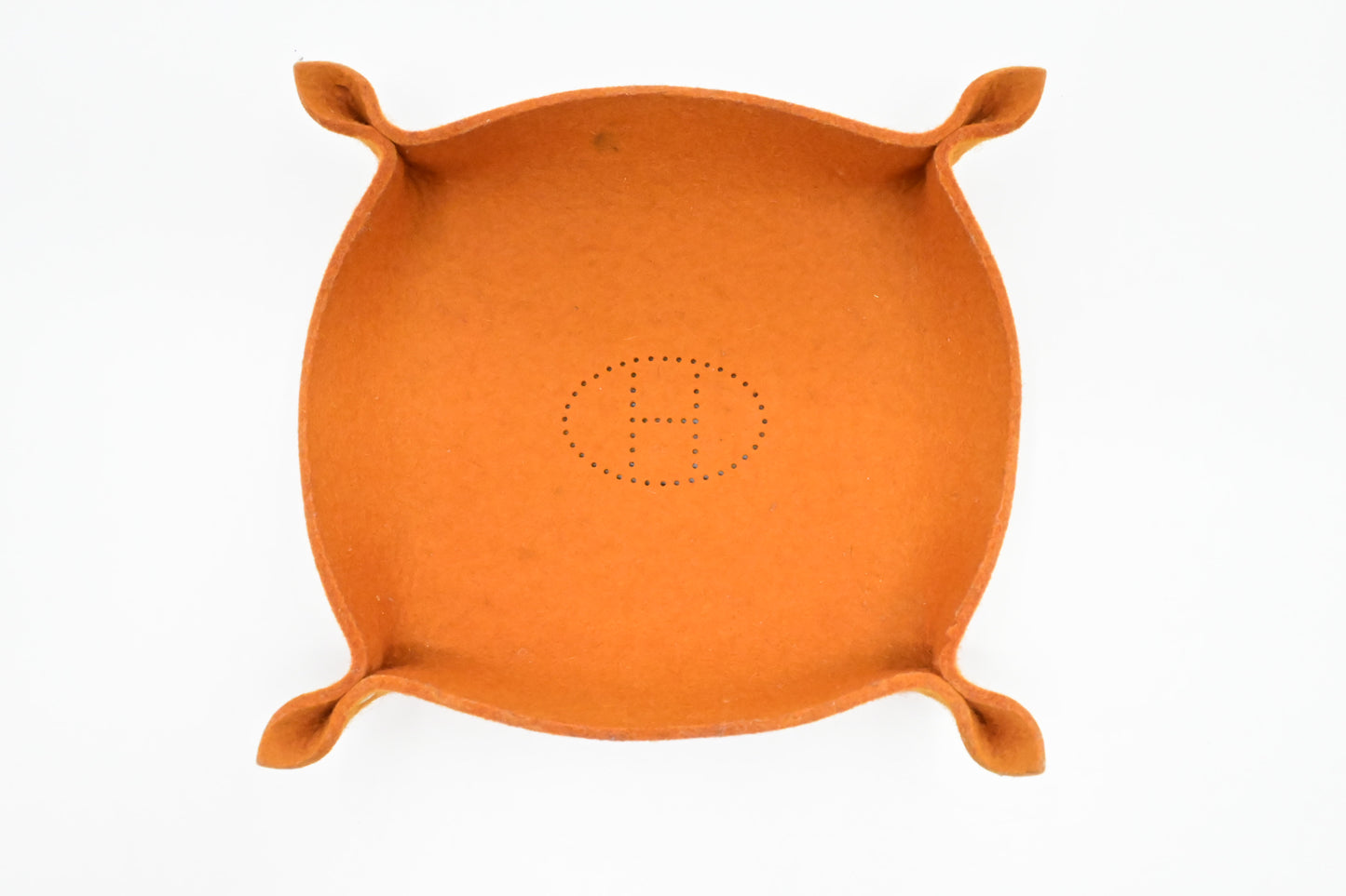 Hermes Jewelry Tray in Orange Felt