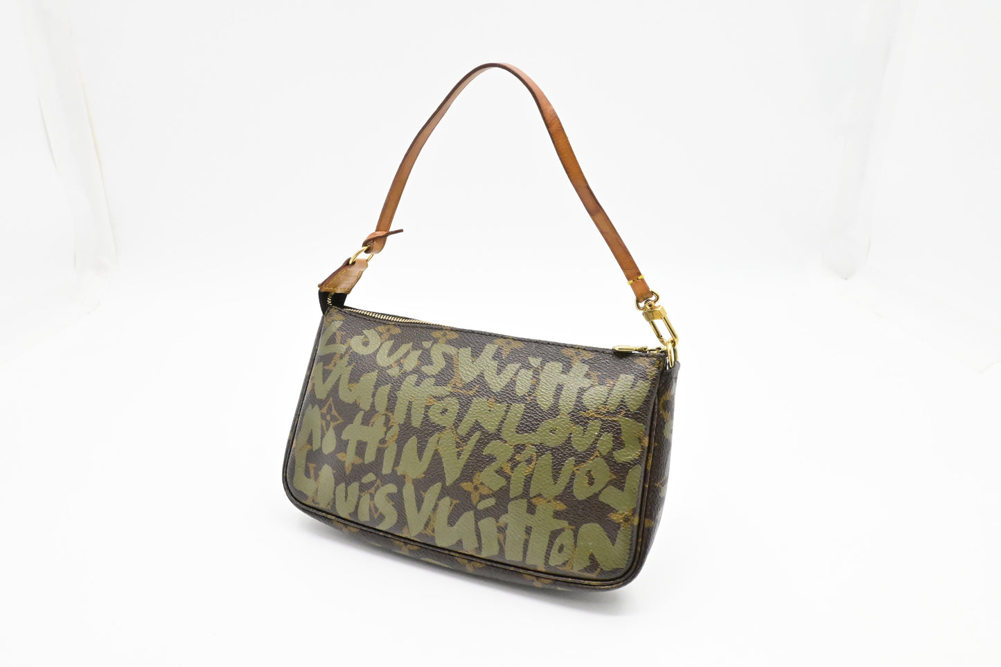 Louis Vuitton x Stephen Sprouse Pochette Accessoires in Green Graffiti Monogram Canvas