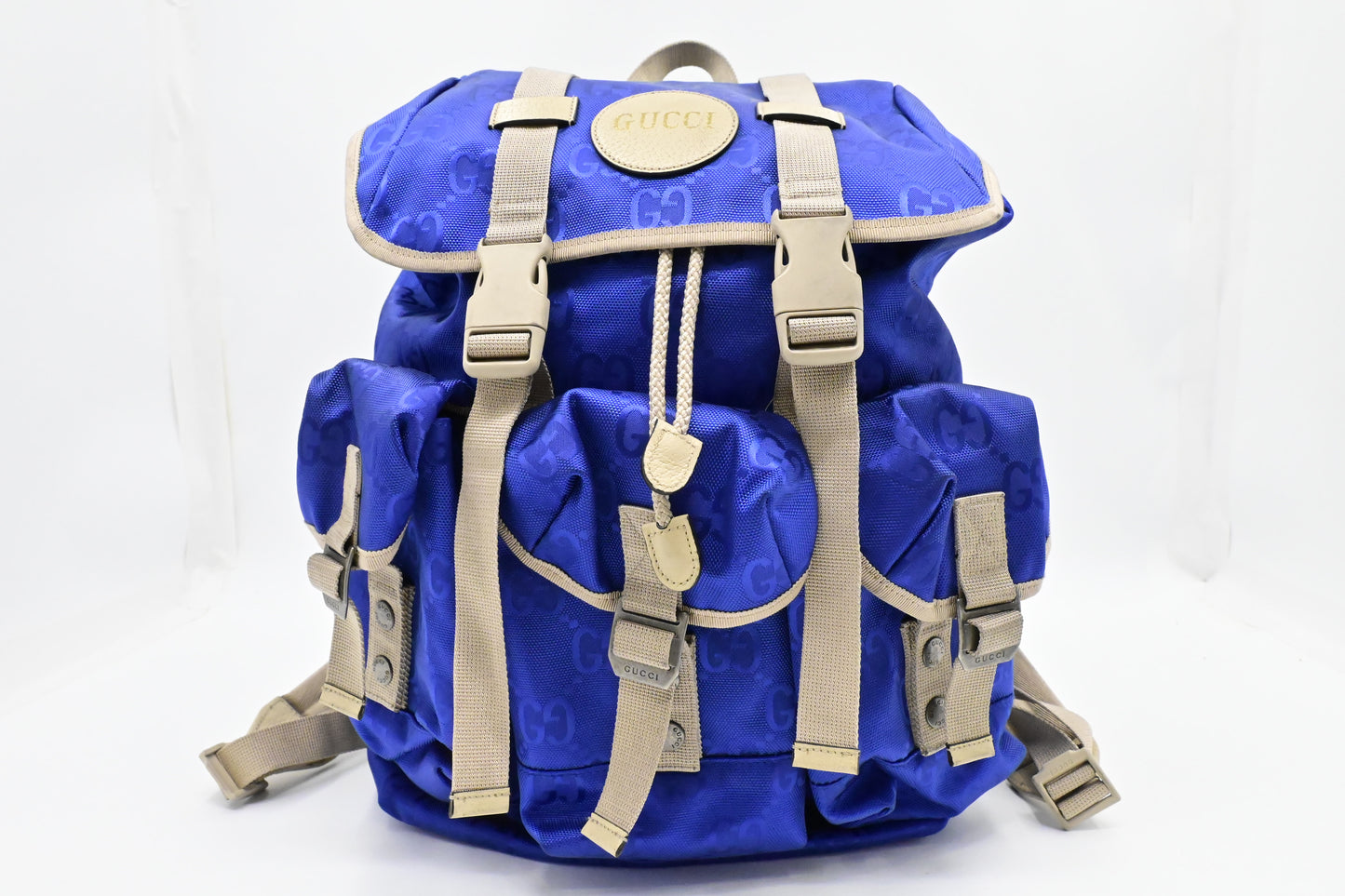 Gucci Off the Grid Backpack in Blue GG Econyl Nylon