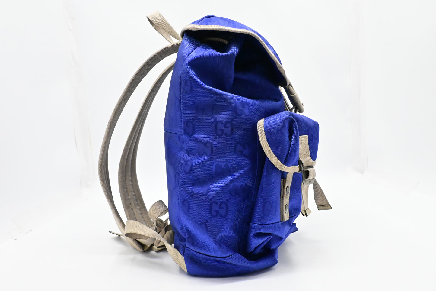 Gucci Off the Grid Backpack in Blue GG Econyl Nylon