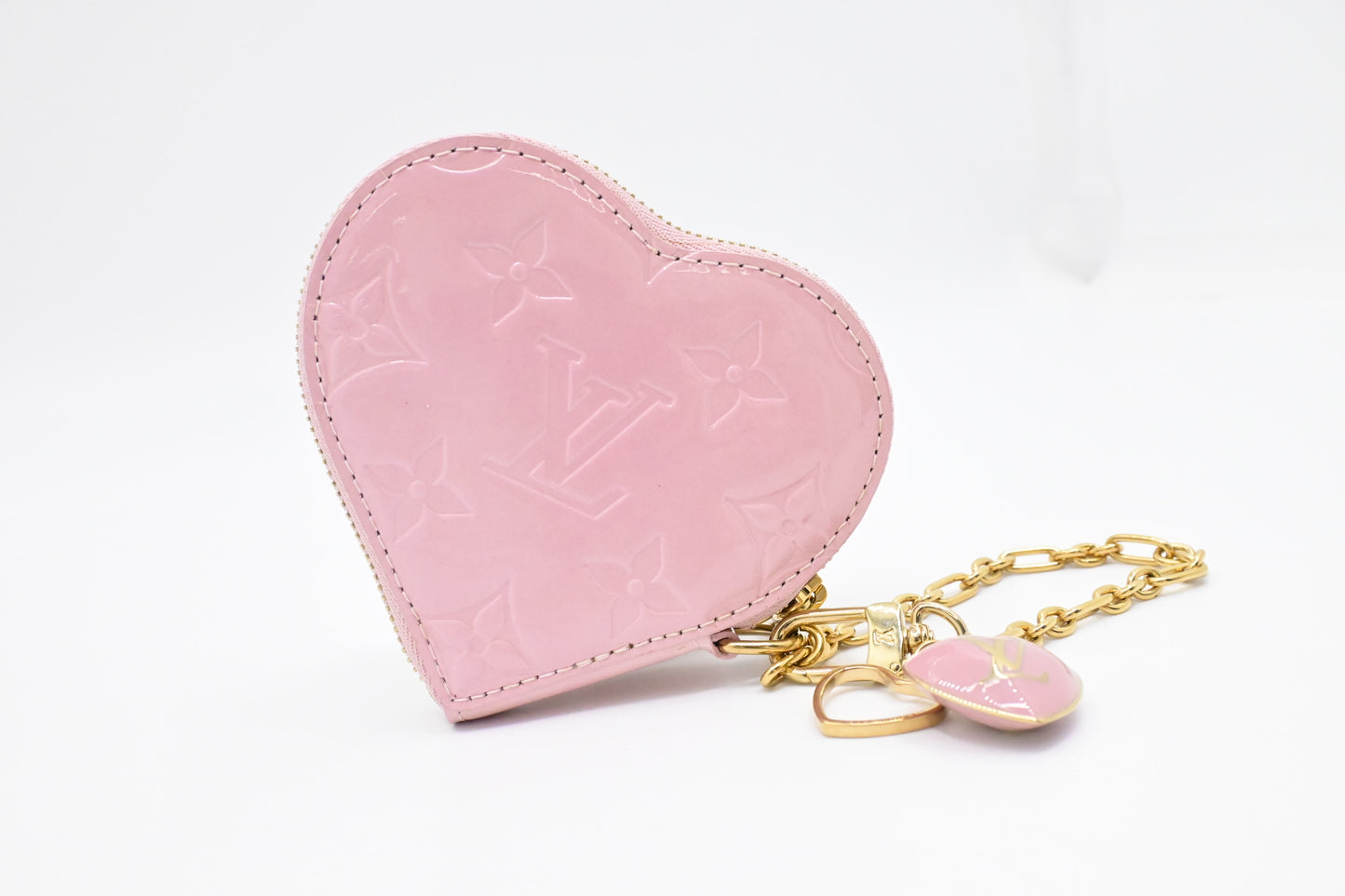 Louis Vuitton Heart Coin Case in Pink Vernis Leather