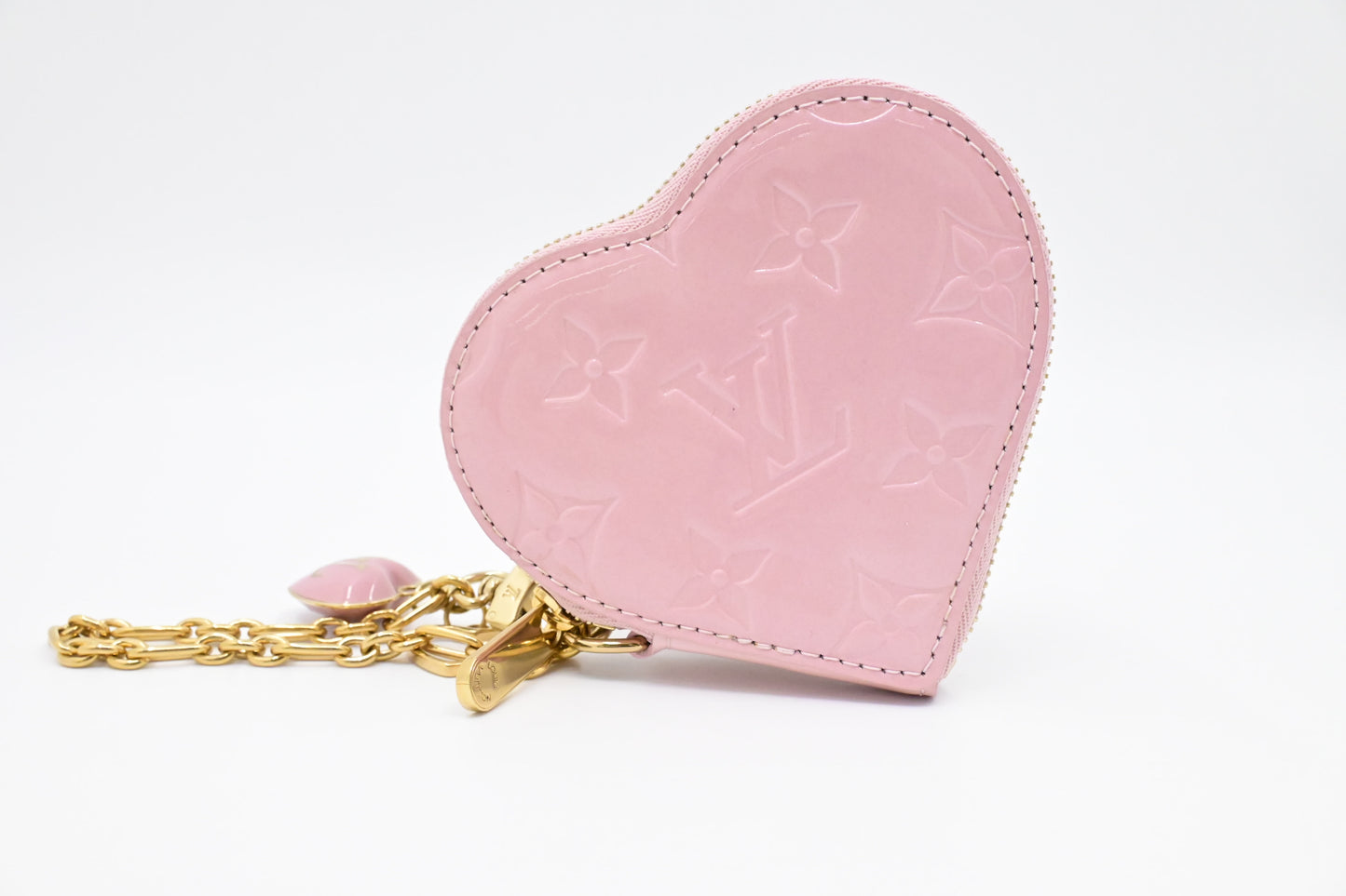 Louis Vuitton Heart Coin Case in Pink Vernis Leather