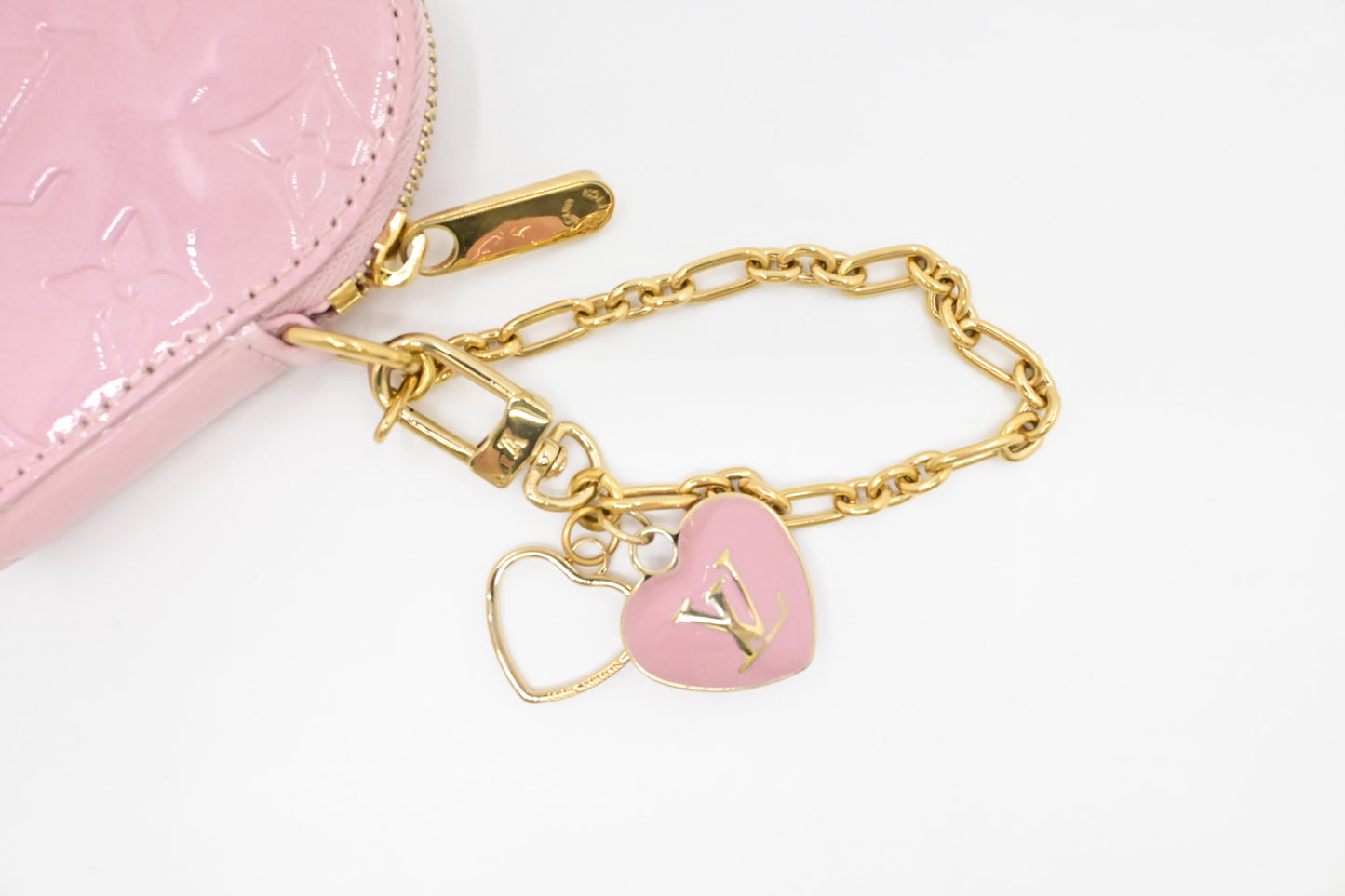 Louis Vuitton Heart Coin Case in Pink Vernis Leather