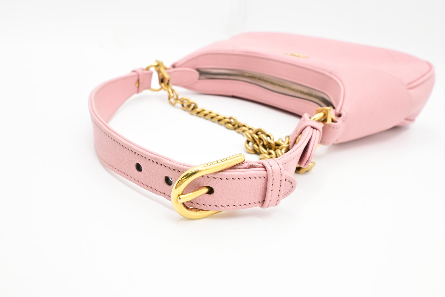 Gucci Small Aphrodite Shoulder Bag in Pink Leather