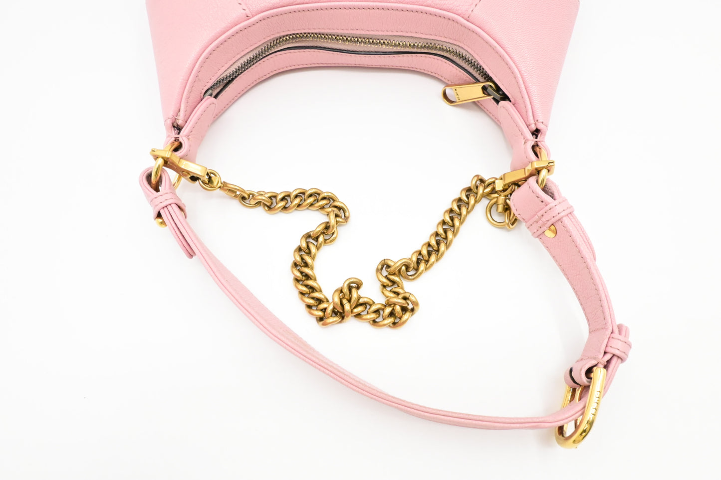 Gucci Small Aphrodite Shoulder Bag in Pink Leather