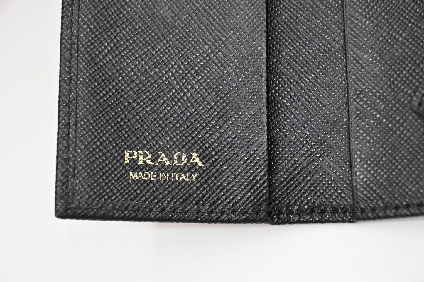 Prada Small 4 Key Case in Black Saffiano Leather