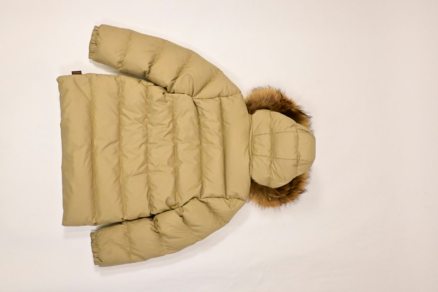 Moncler Beige Long Down Jacket