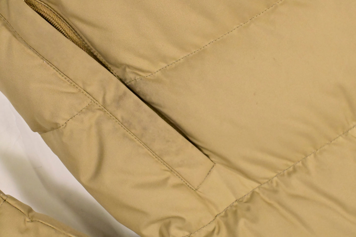 Moncler Beige Long Down Jacket