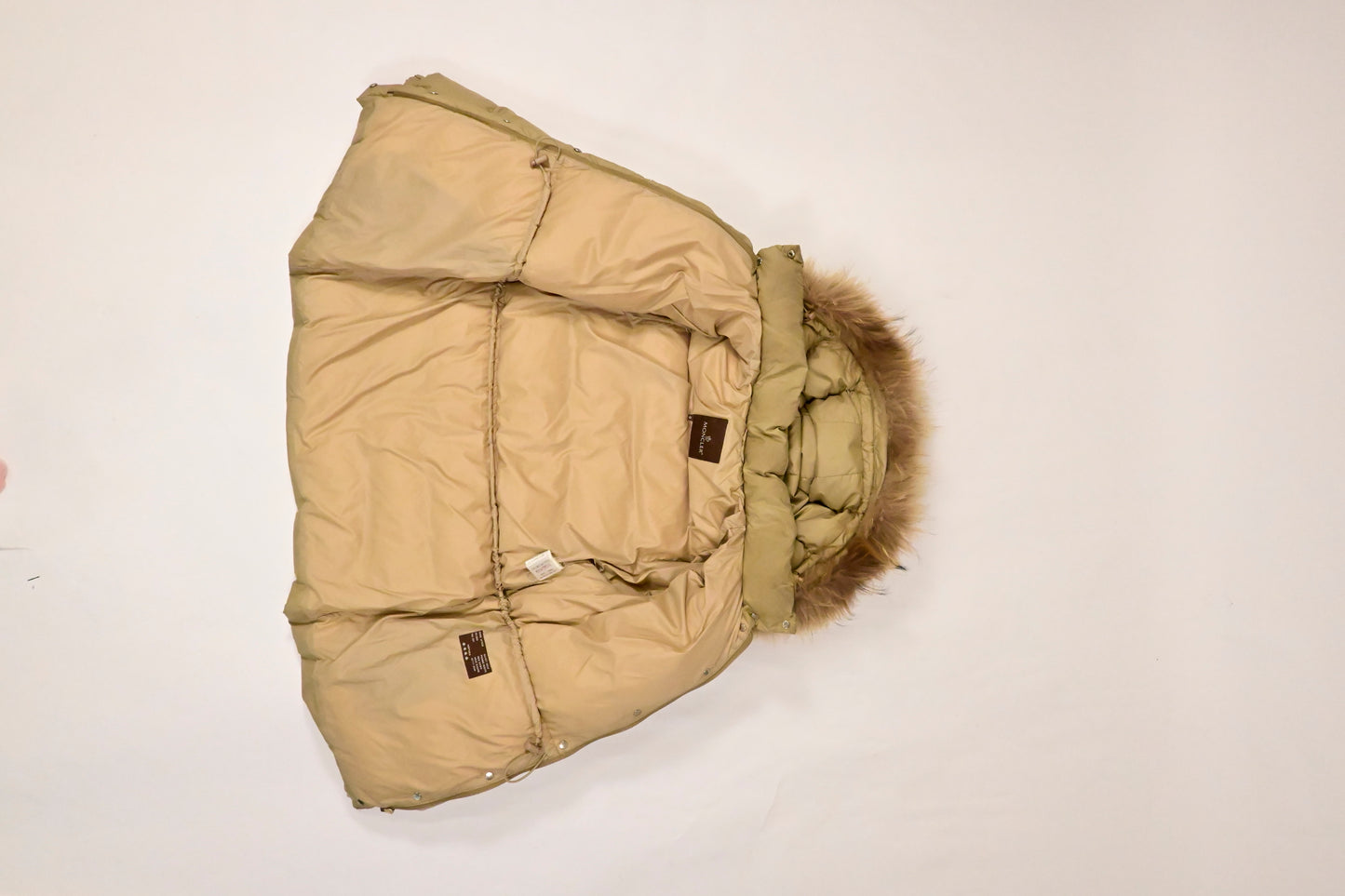 Moncler Beige Long Down Jacket