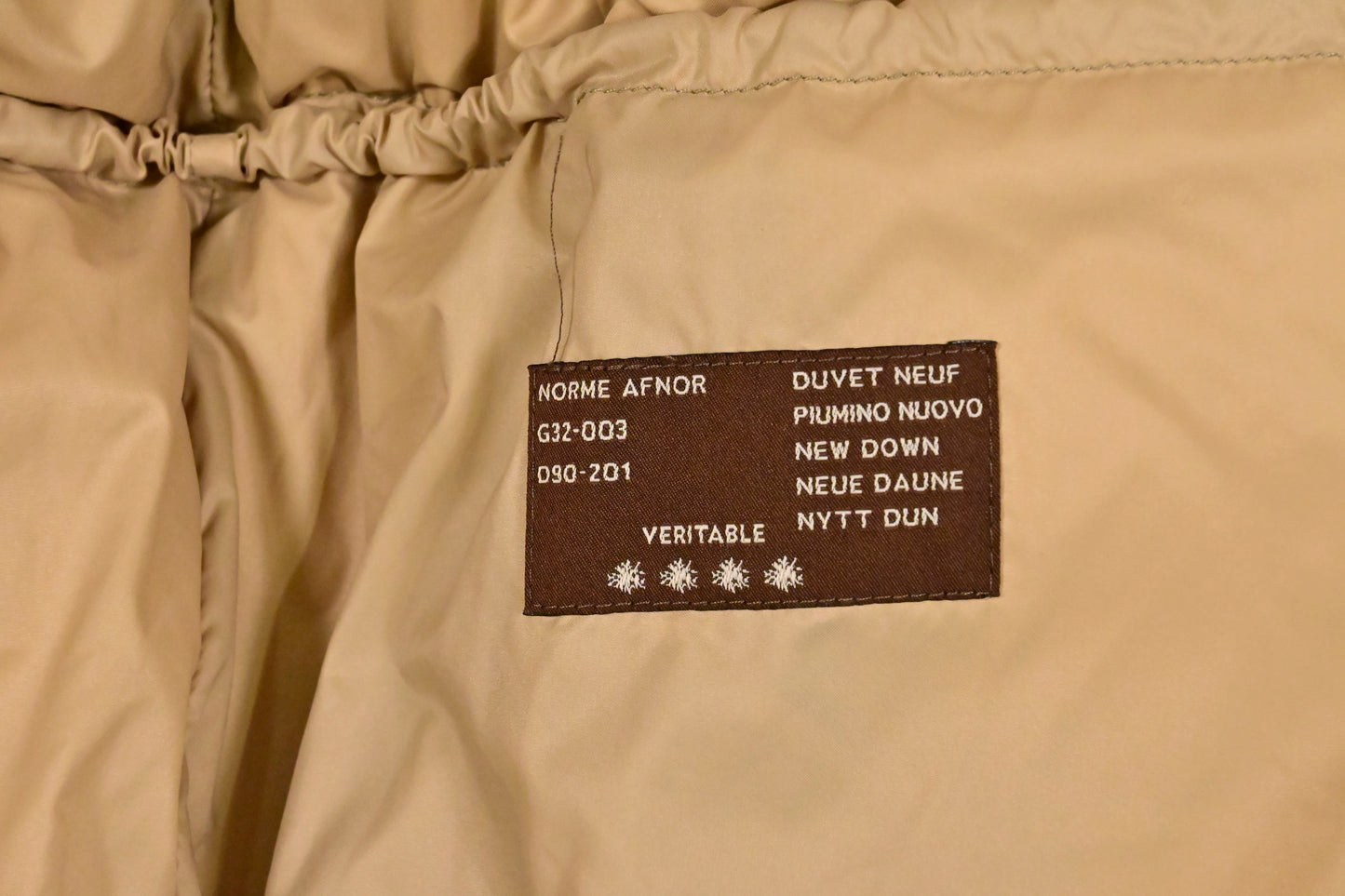 Moncler Beige Long Down Jacket