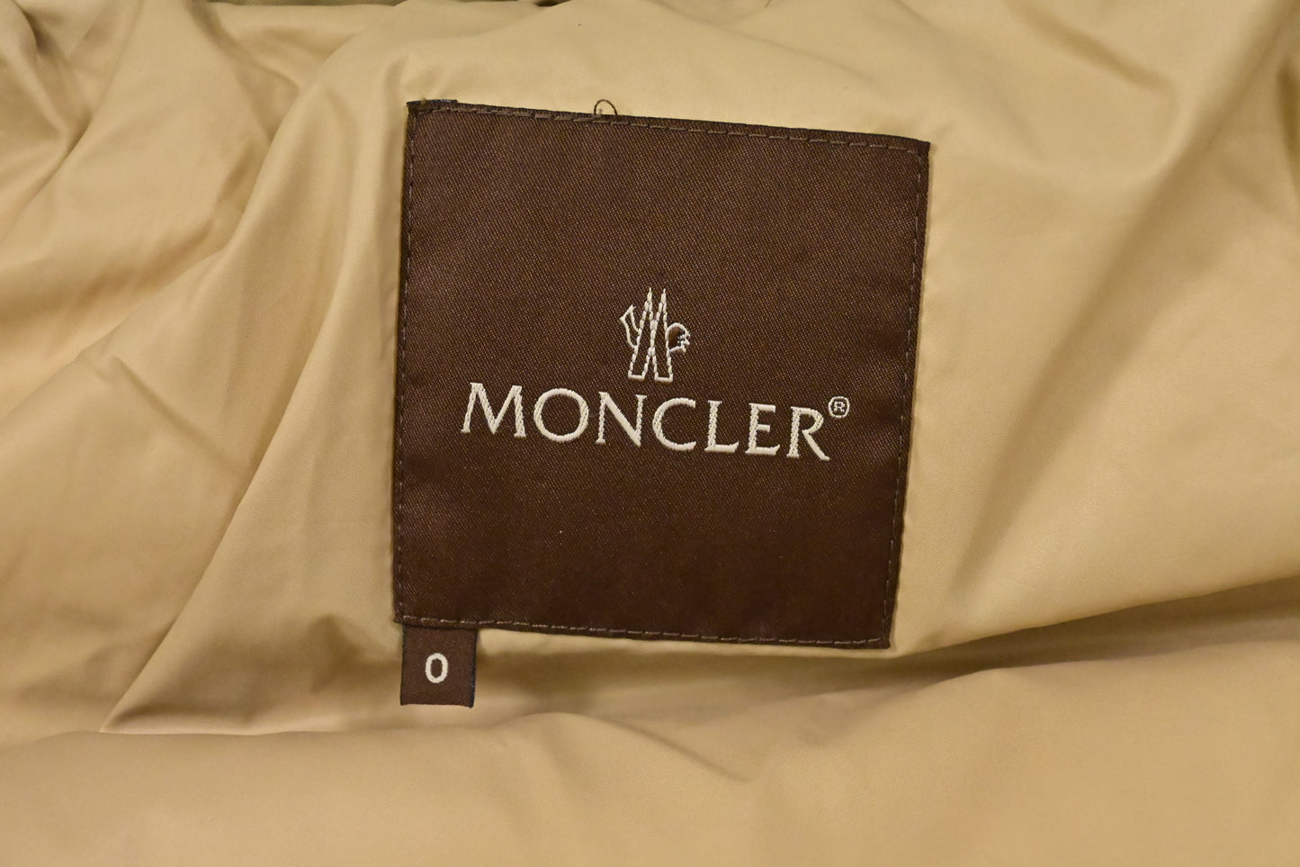 Moncler Beige Long Down Jacket