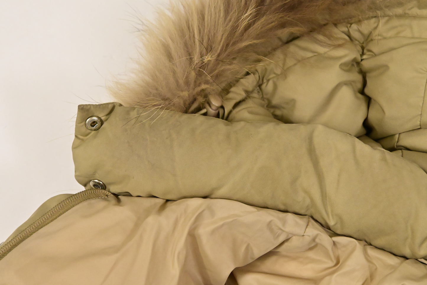 Moncler Beige Long Down Jacket