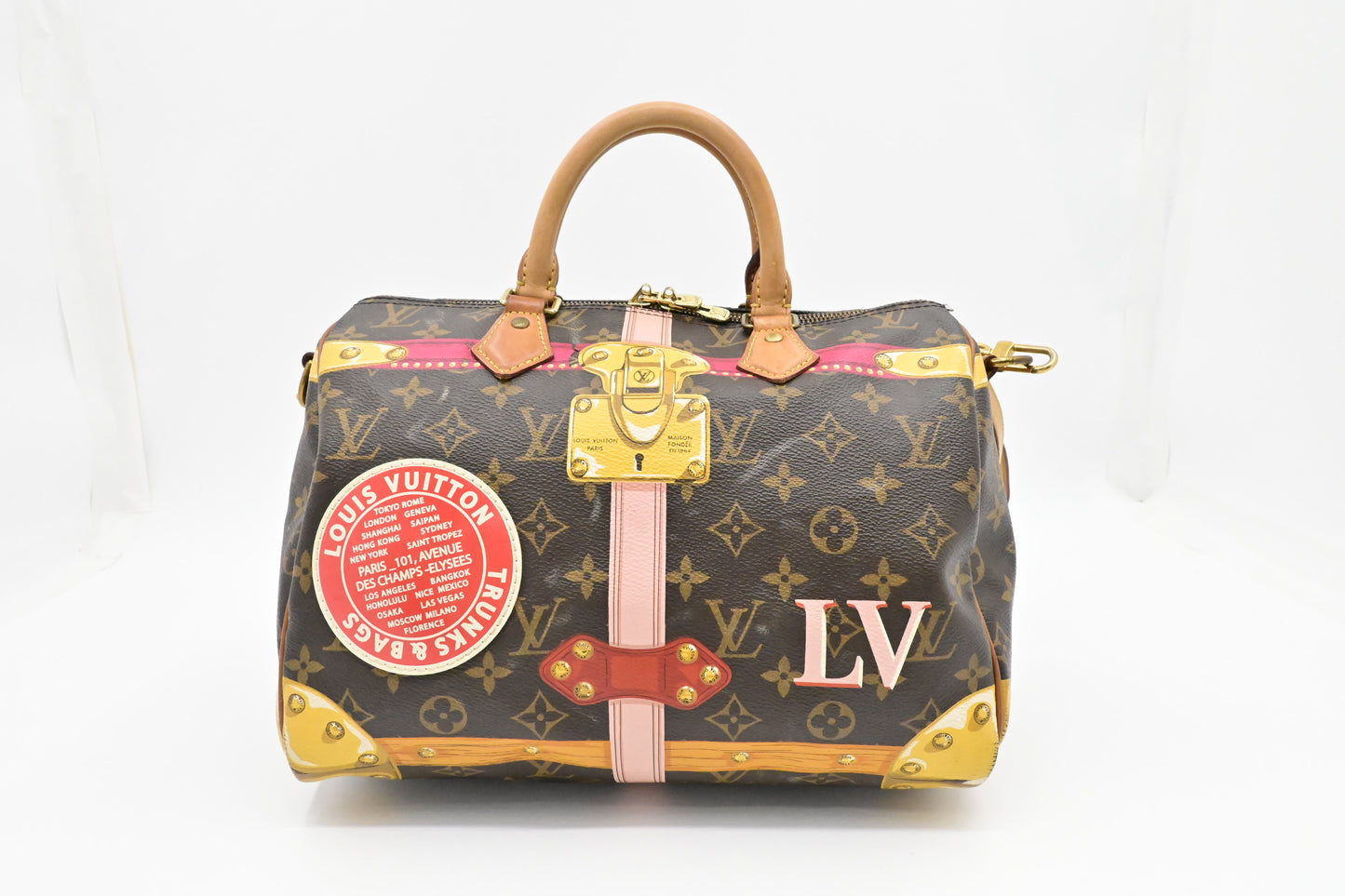 Louis Vuitton Speedy 30 Bandouliere in Summer Trunks Monogram