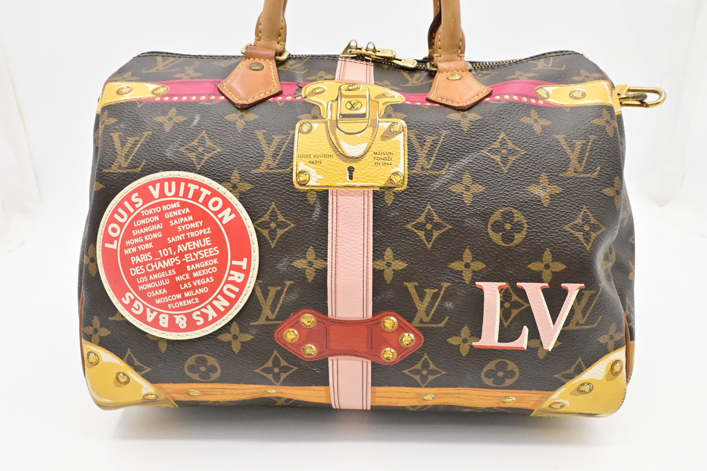 Louis Vuitton Speedy 30 Bandouliere in Summer Trunks Monogram