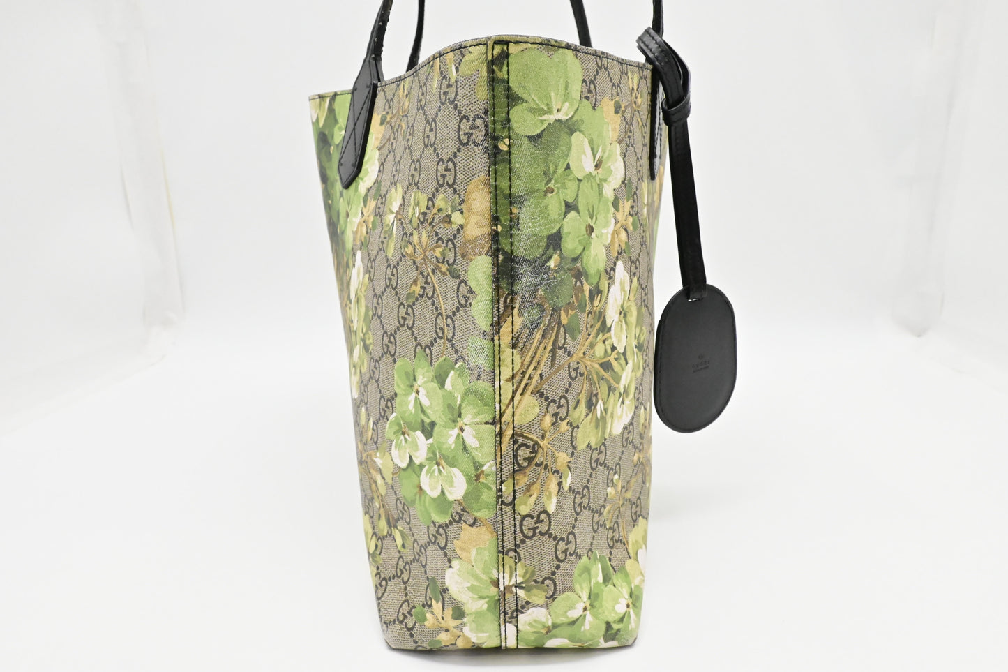 Gucci Reversible Tote in Green Blooms GG Supreme Canvas