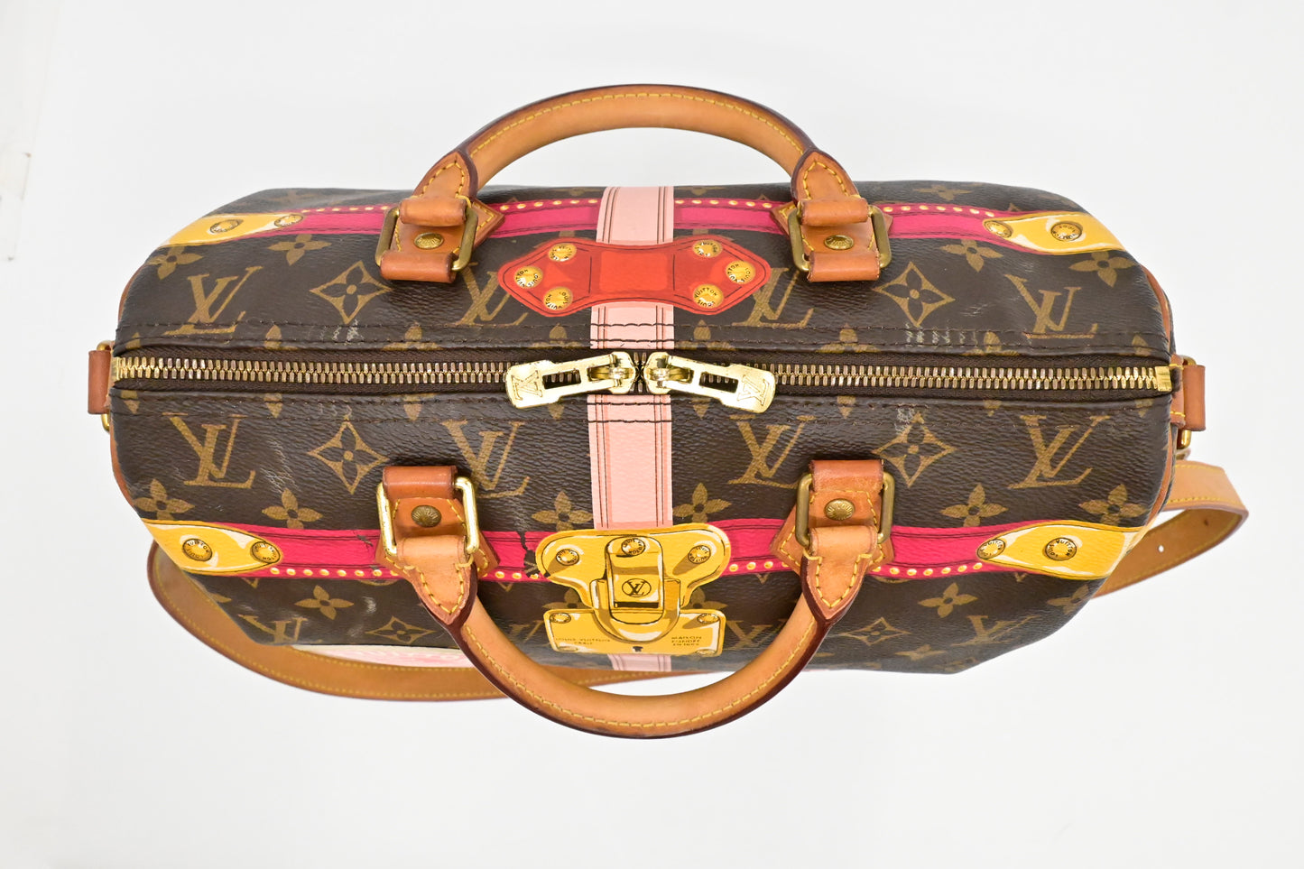 Louis Vuitton Speedy 30 Bandouliere in Summer Trunks Monogram