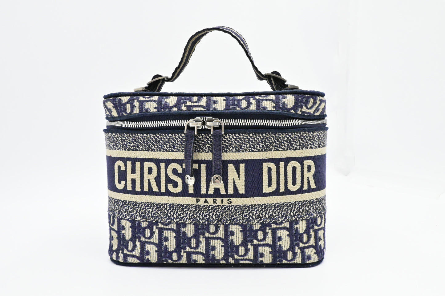 Dior DiorTravel Vanity Case in Blue Oblique Canvas