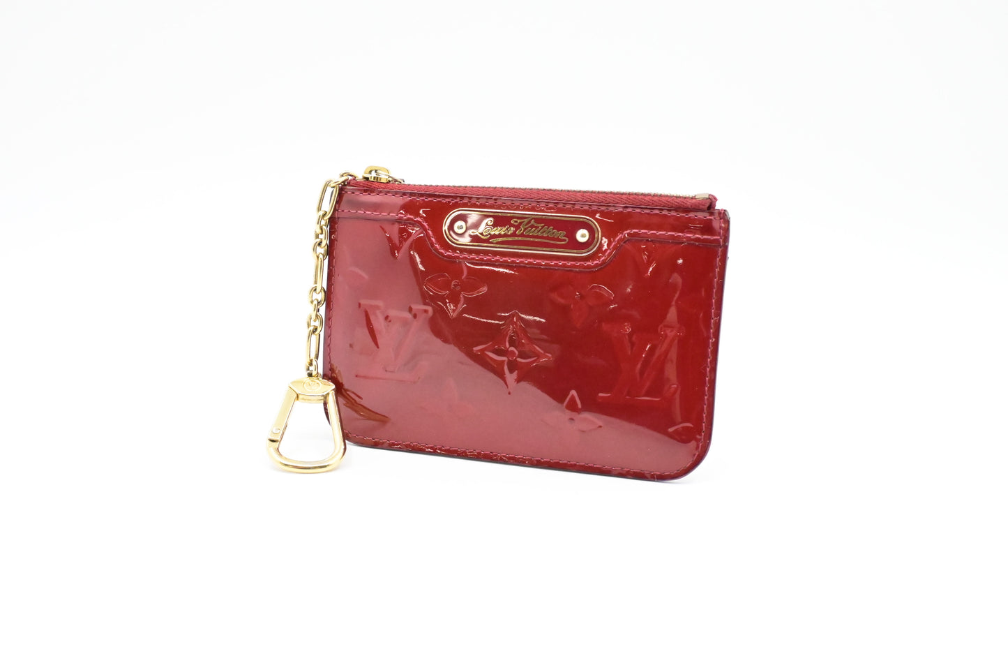 Louis Vuitton Pochette Cles in Red Vernis Leather