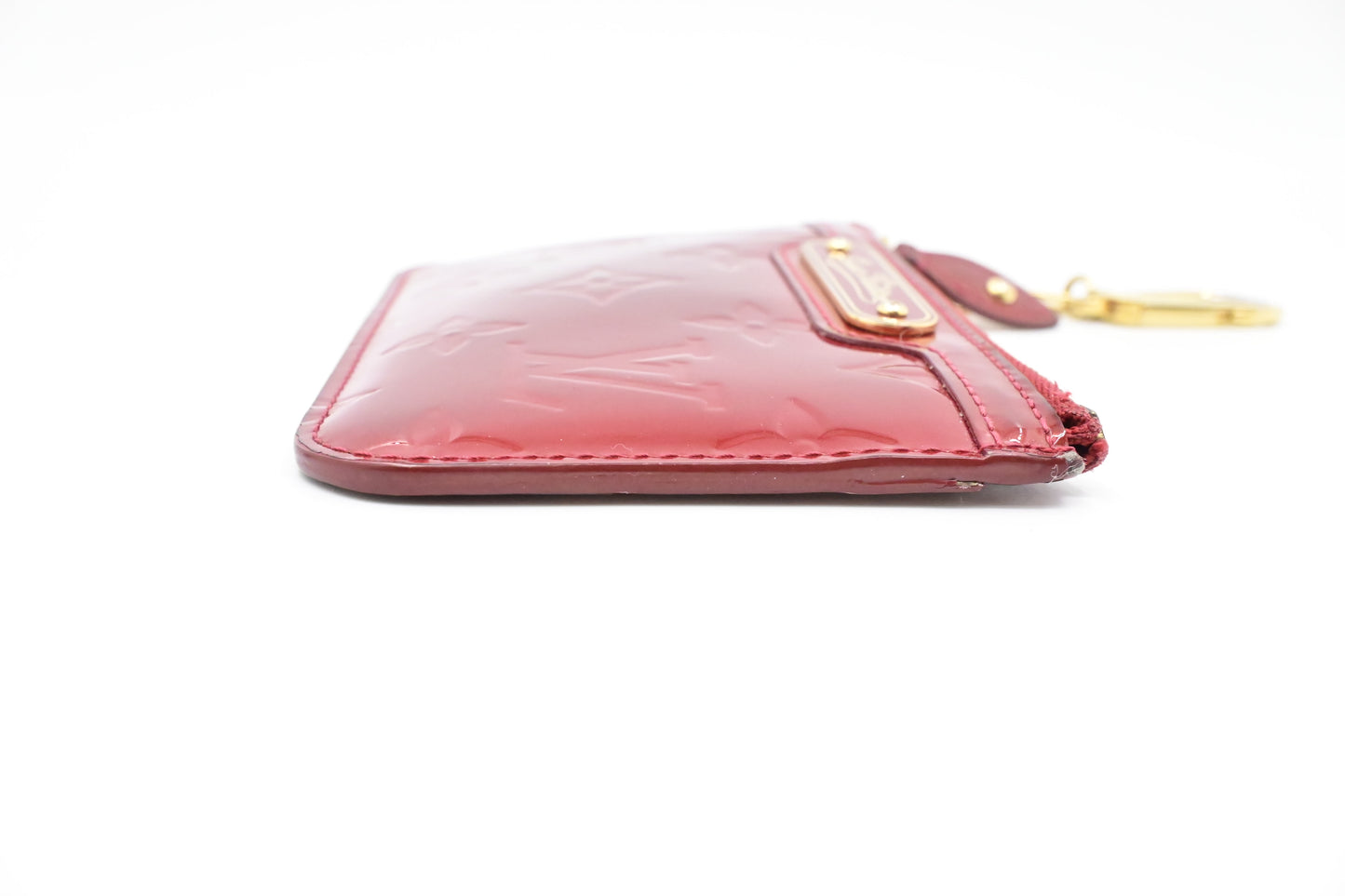 Louis Vuitton Pochette Cles in Red Vernis Leather