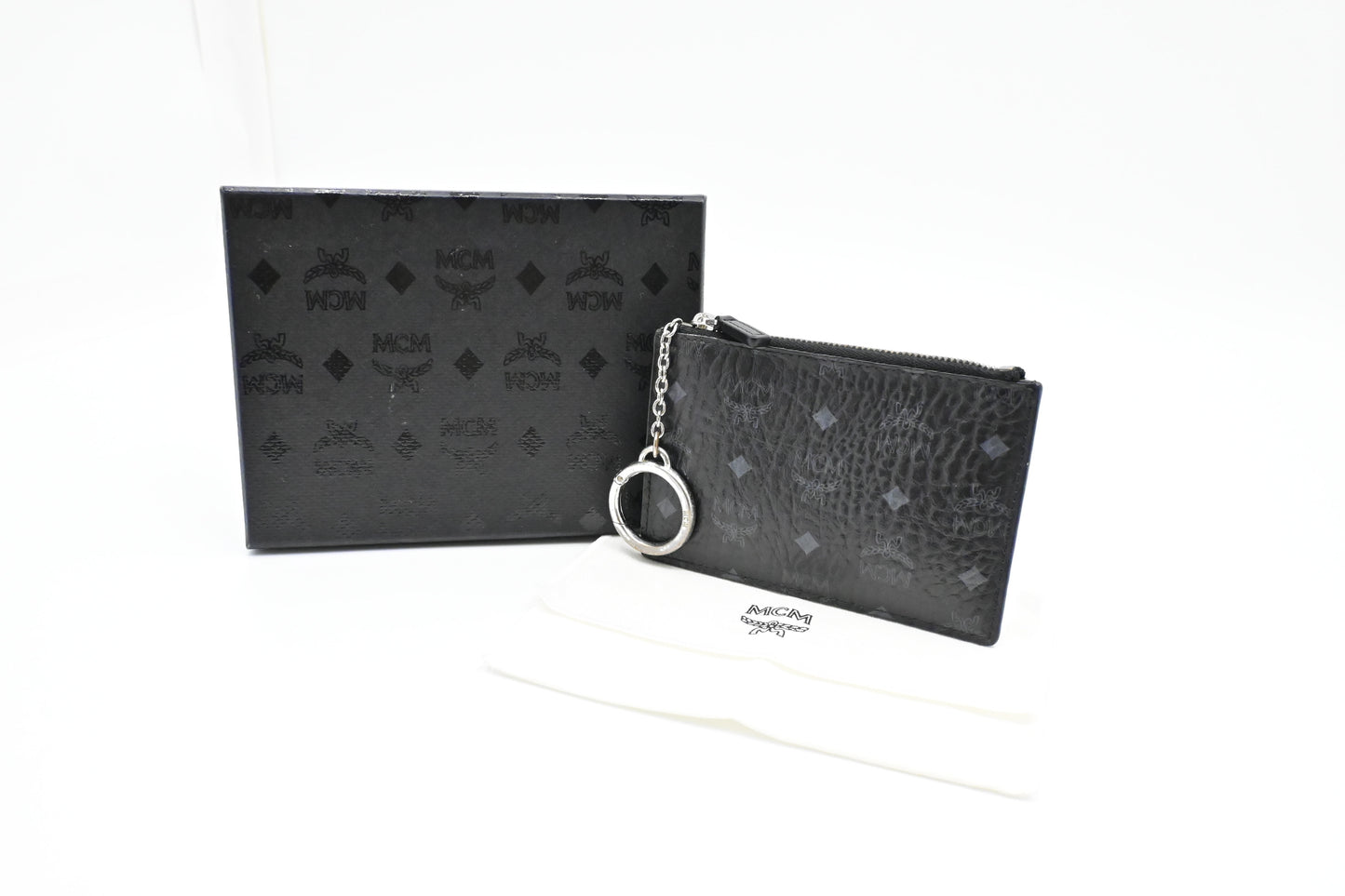 MCM Key Case in Black Visetos Canvas