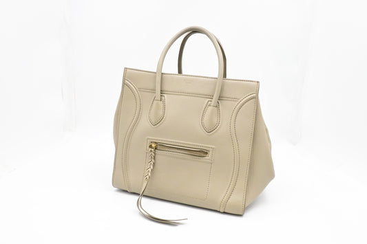 Celine Medium Phantom in Beige Leather