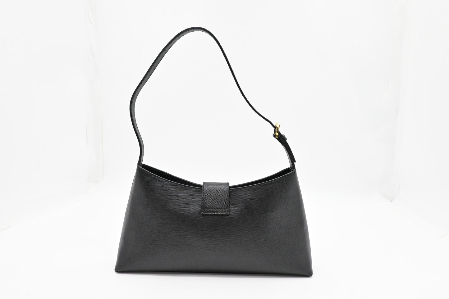 Ferragamo Shoulder Bag in Black Leather