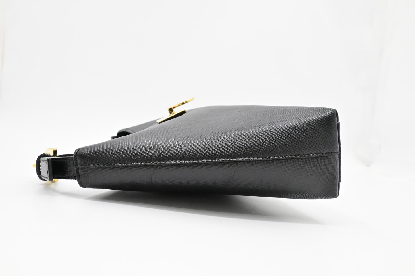 Ferragamo Shoulder Bag in Black Leather