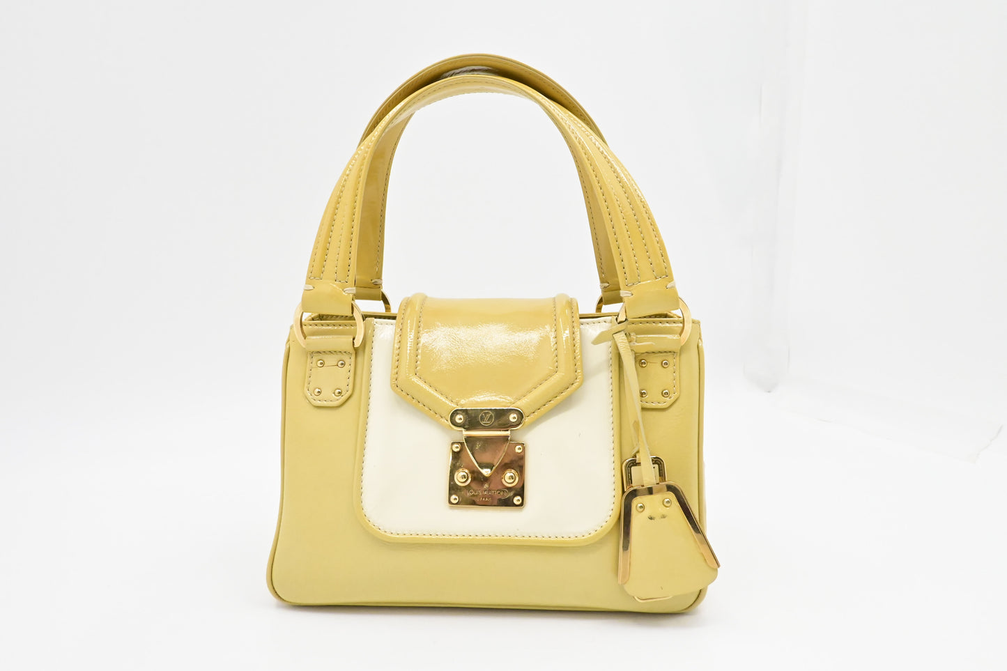 Louis Vuitton Cruise Sac Bicolore in Yellow Vernis Leather