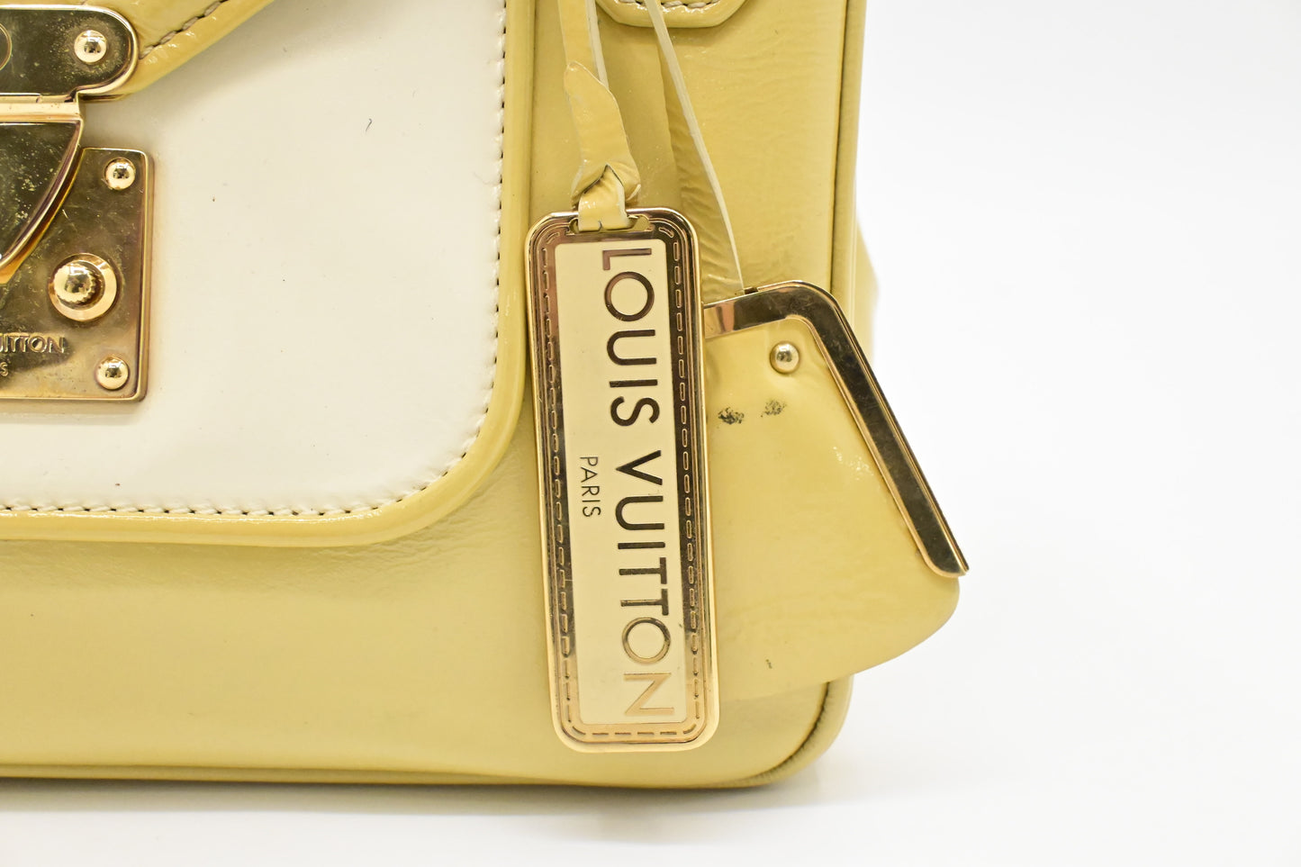 Louis Vuitton Cruise Sac Bicolore in Yellow Vernis Leather