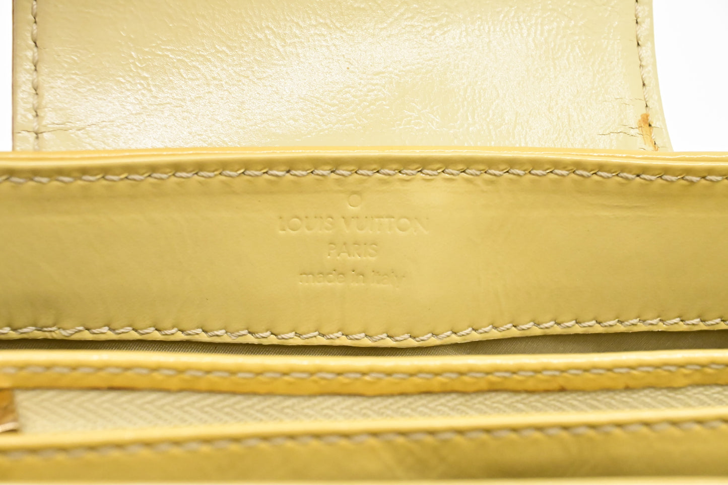 Louis Vuitton Cruise Sac Bicolore in Yellow Vernis Leather