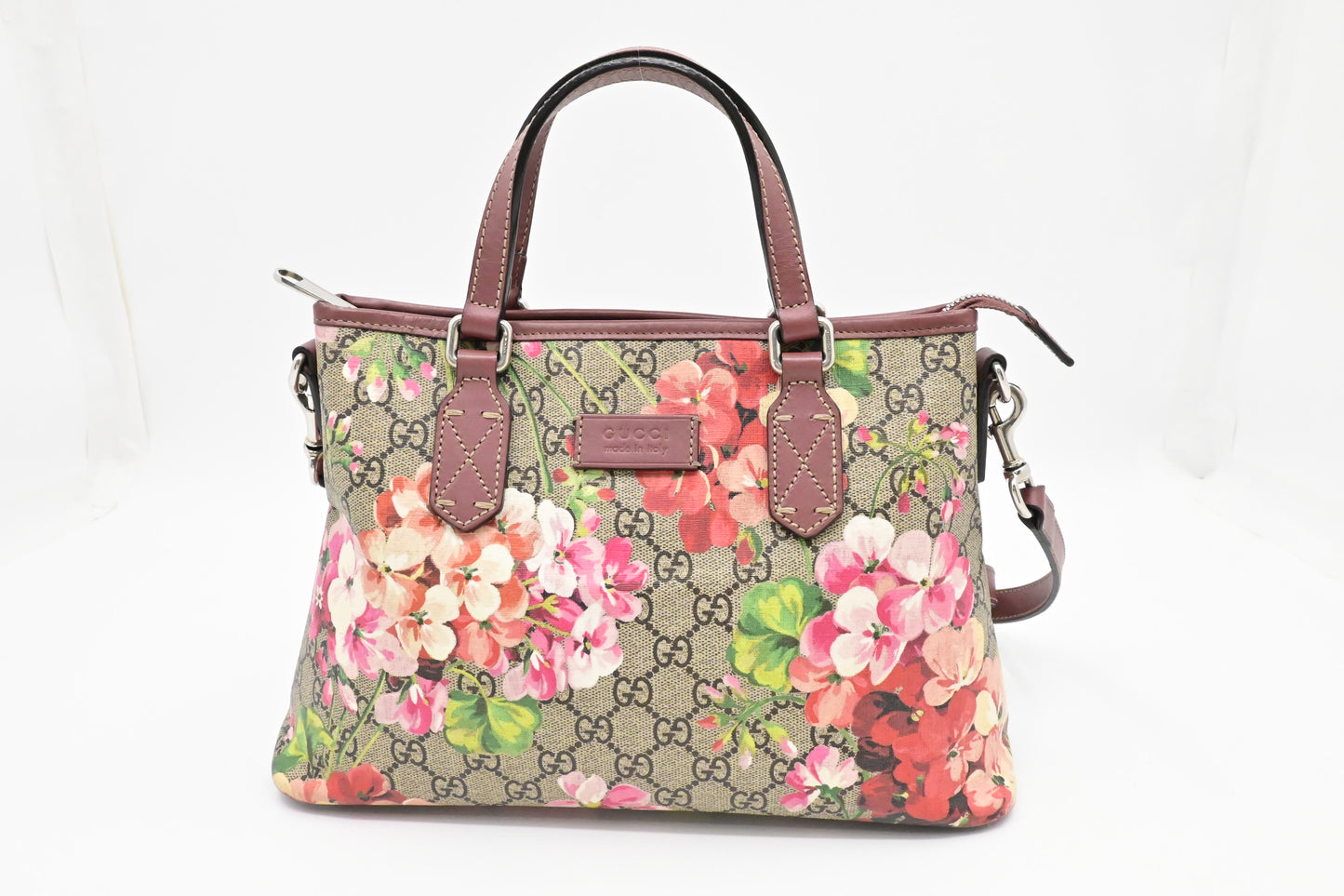 Gucci 2-Way Bag in Pink Blooms GG Canvas