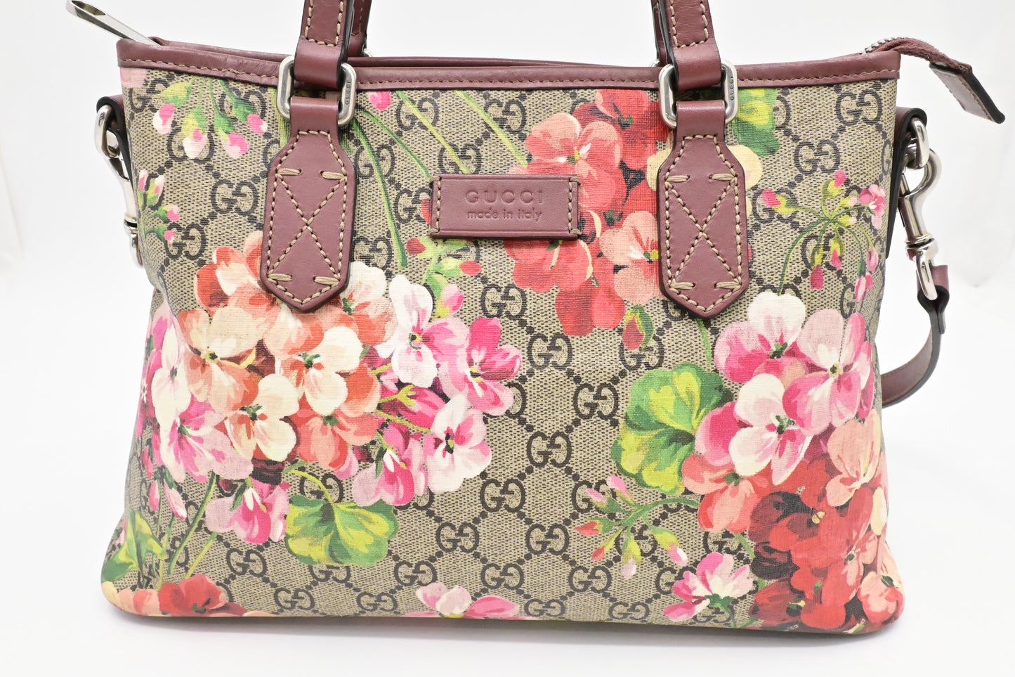 Gucci 2-Way Bag in Pink Blooms GG Canvas