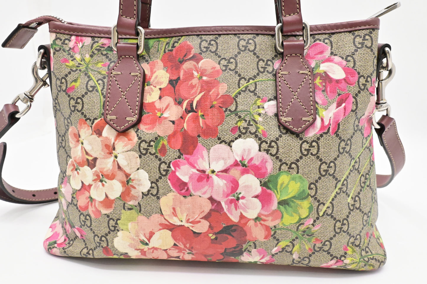 Gucci 2-Way Bag in Pink Blooms GG Canvas