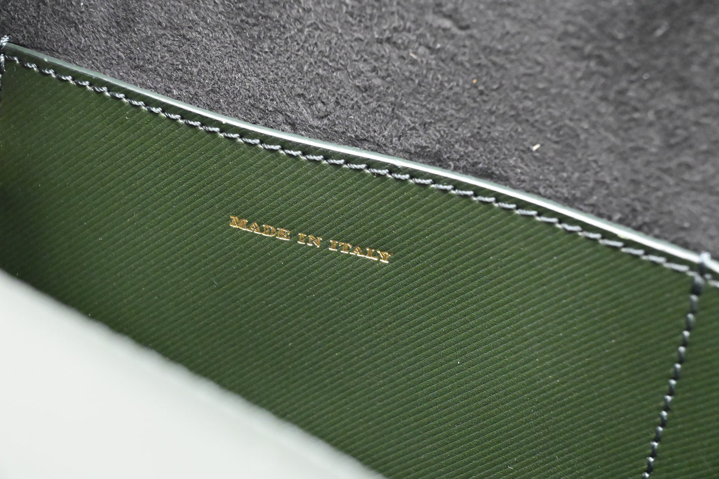 Burberry Document Case in Green Leather