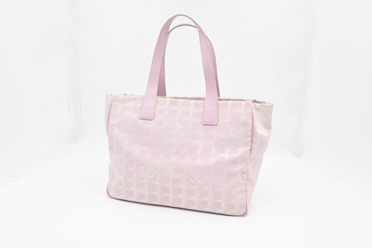 Chanel New Travel Line Tote in Pink Canvas