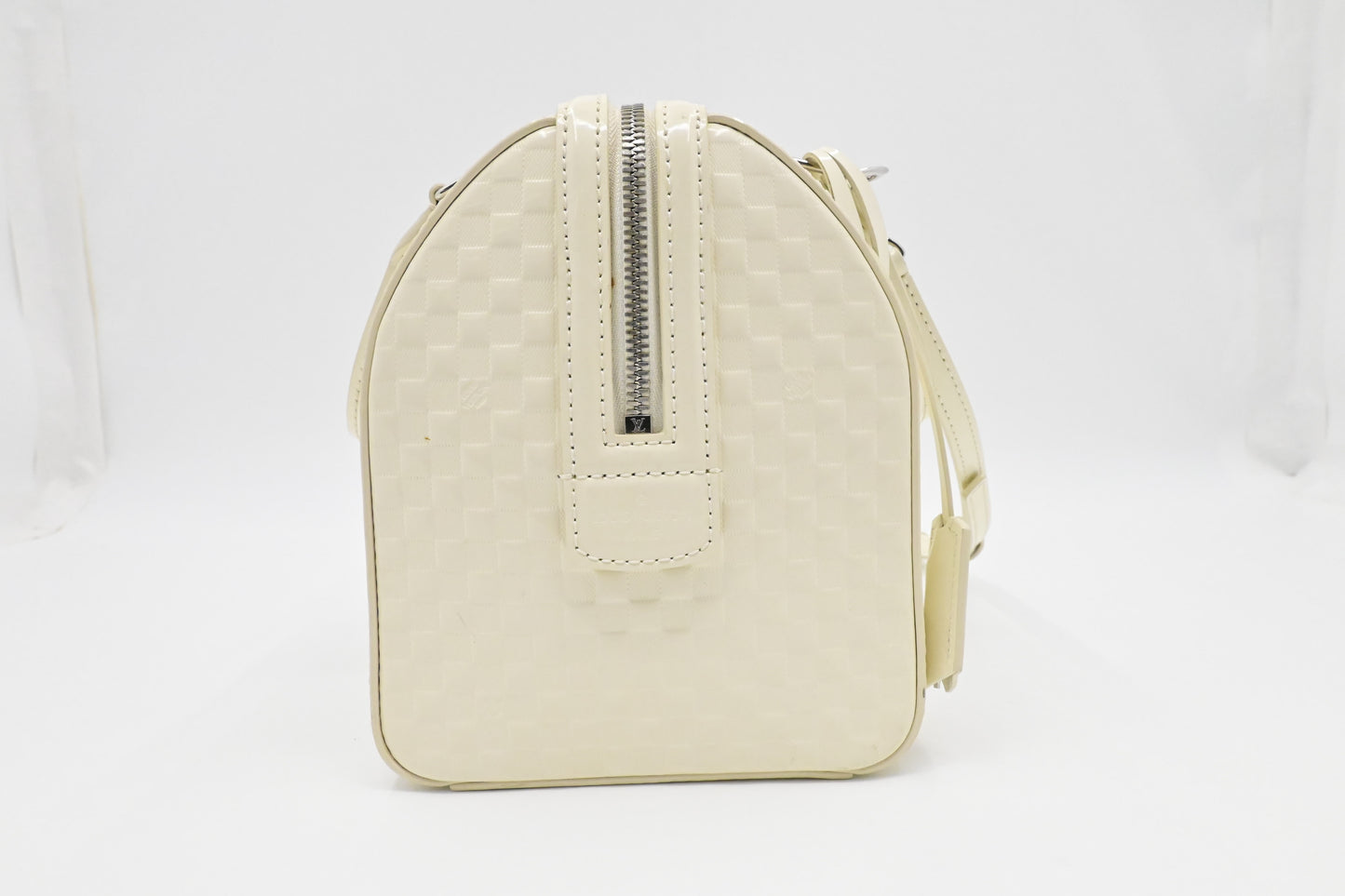 Louis Vuitton Speedy Cube in White Damier Facette Leather